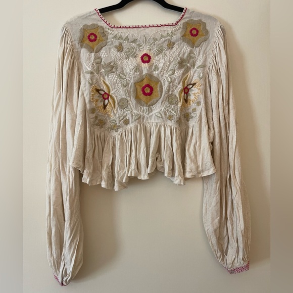 Free People Embroidered Blouse - Picture 3 of 3